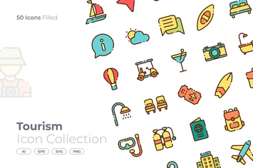 Tourism Filled Icon