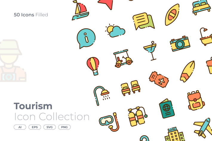 Tourism Filled Icon