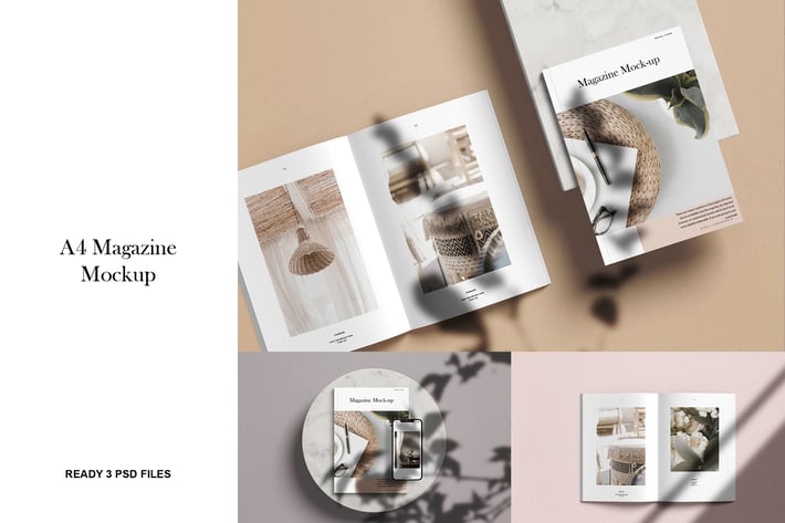 A4 Magazine Mockup kit