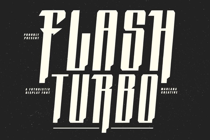 Flash Turbo Futuristic Display Font Racing Speed