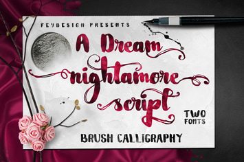 Nightamore - Brush Font