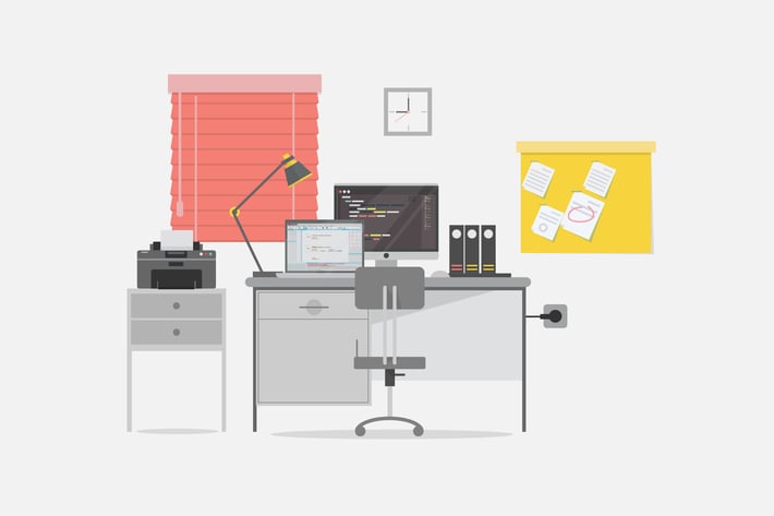 Programmer Workspace - Illustration Background