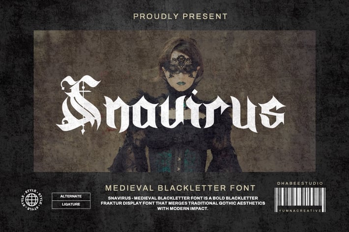 Snavirus - Medieval Blackletter Font