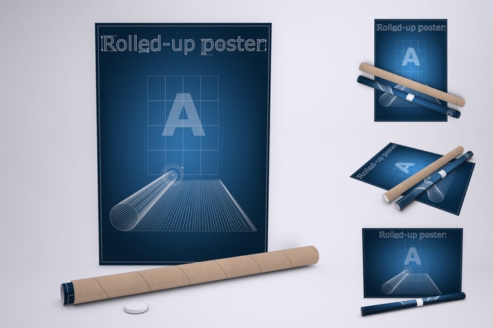 Rolled-Up Poster Mock-Up