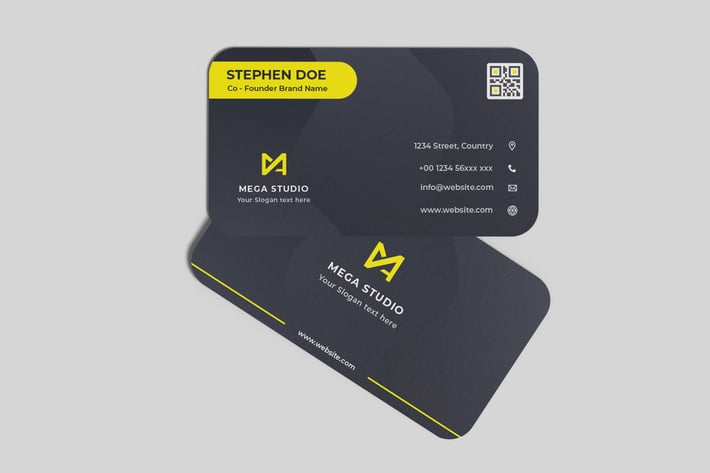 Floating Business Card Mockup V3
