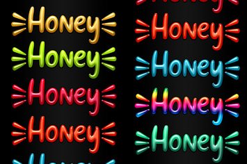 Honey 3D TEXT EFFECT - Mockup PSD