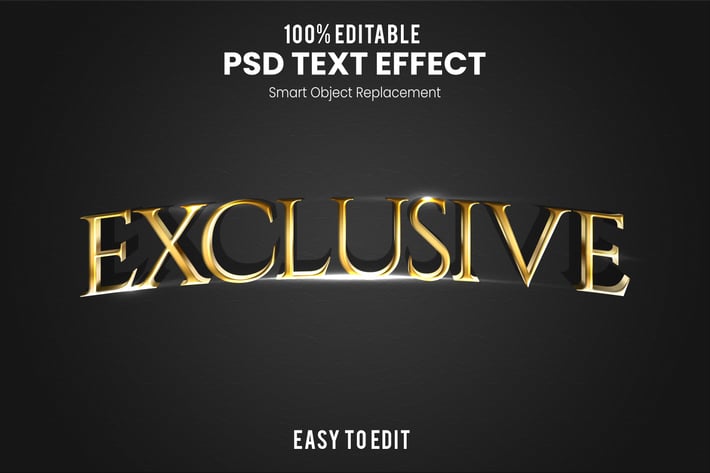 Exclusive - Elegant 3D PSD Text Effect 