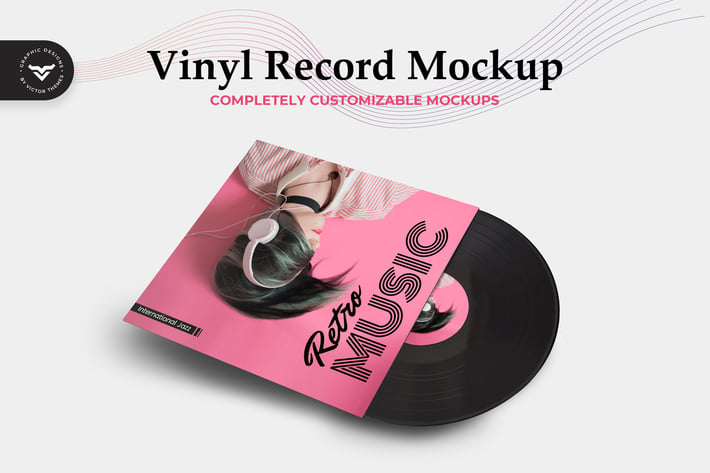 Vinyl Record Mockup Template