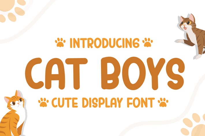 Cat Boys - Cute Handwriting Display Font
