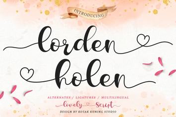 Lorden Holen - Lovely Script Font