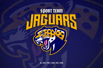 Jaguar head mascot sport logo