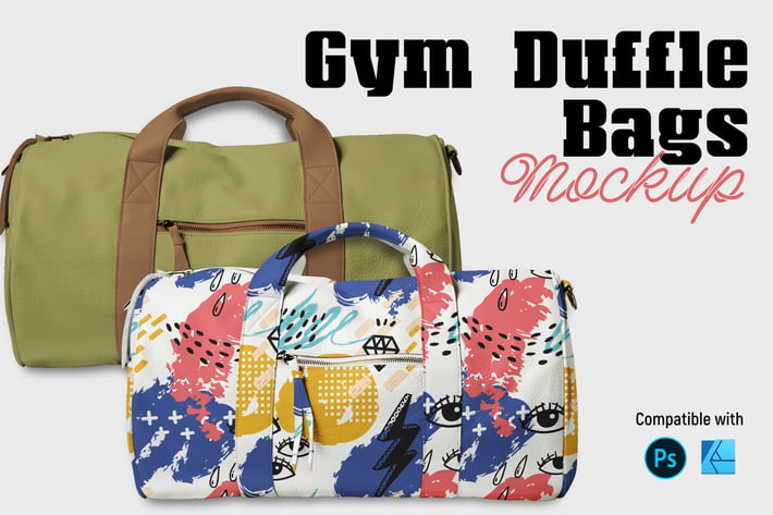Gym Duffle Bag Mockup