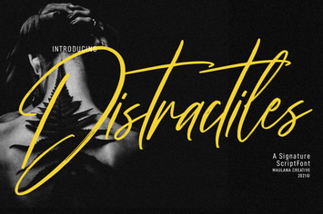 Distractiles Signature Font
