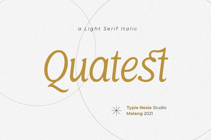 Quatest - elegant beauty italic font