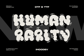 Human Rarity - Cloud Bubbles Font