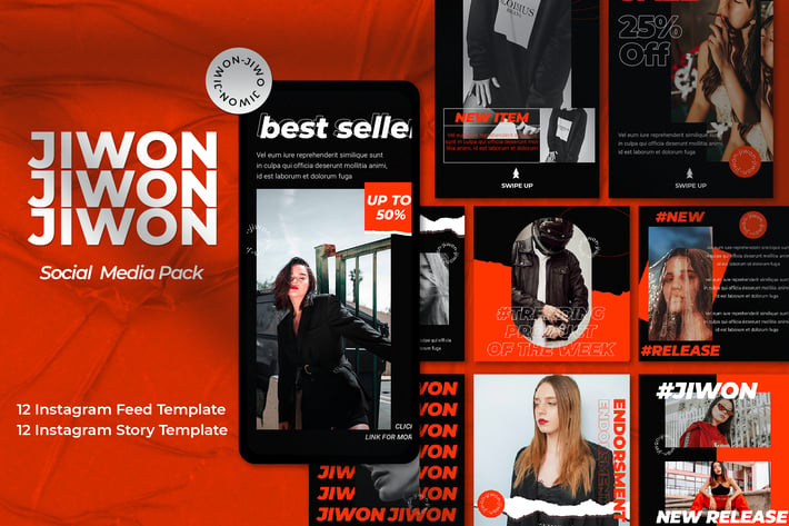 JIWON Instagram Template