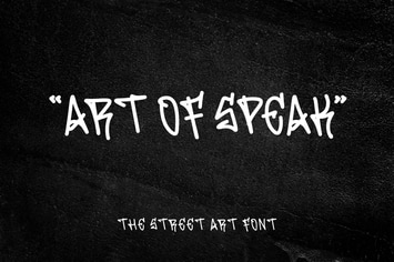 Art Of Speak - Street Art Font