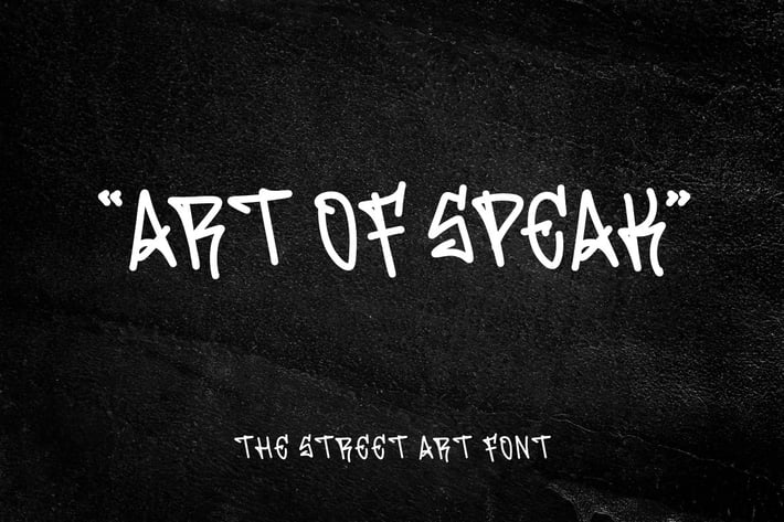 Art Of Speak - Street Art Font