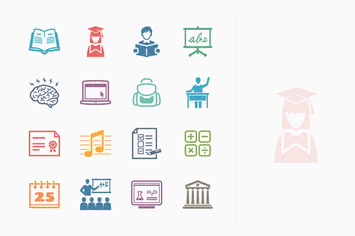 Education Icons Set 2 - Colored Series