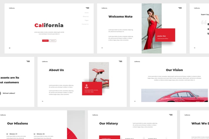 California Company Profile Powerpoint Template