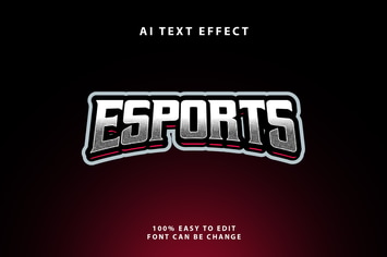 Esport Halftone Text Effect