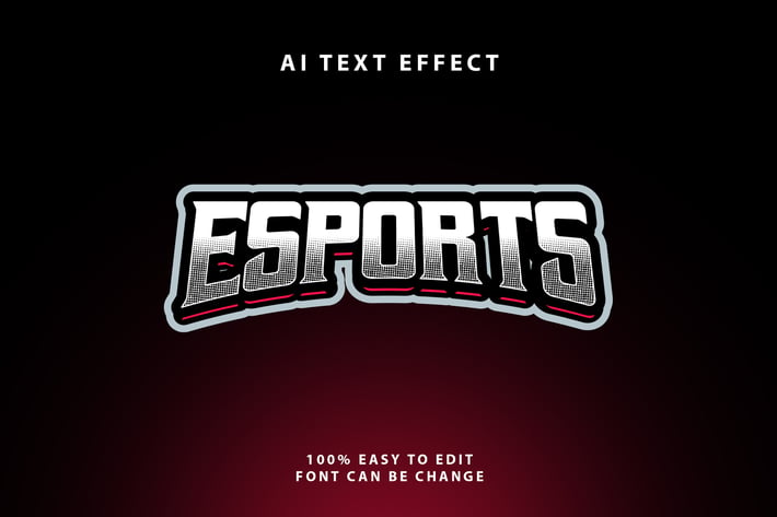 Esport Halftone Text Effect