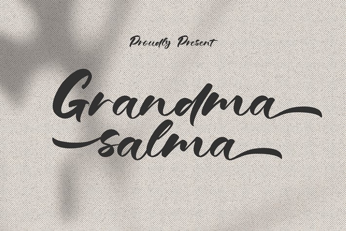 Grandma Salma - Hand Lettered Typeface