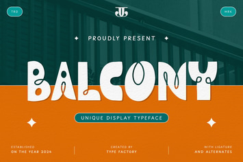 Balcony - Unique Display Typeface