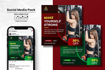 Fitness Training Social Media Post Template