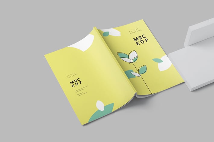 Magazine Mockup - A4 210x297 mm Size