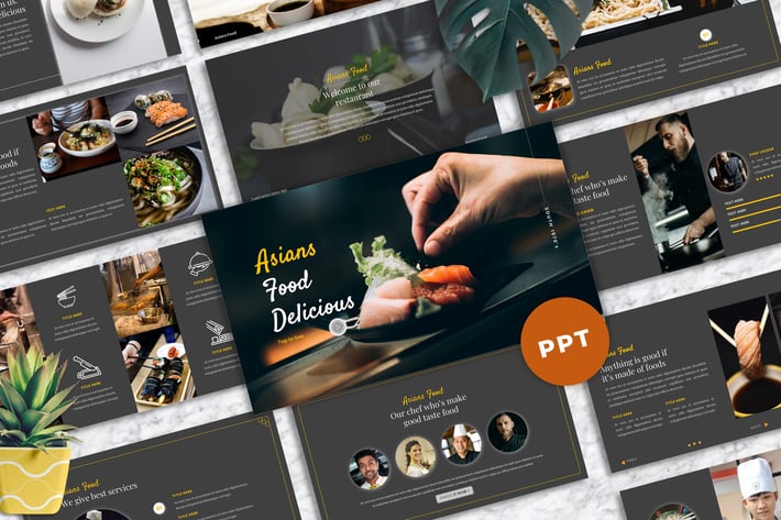 Asians Food - Food & Beverage PowerPoint Template