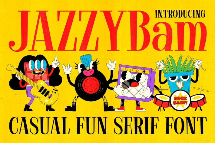Jazzybam - Vintage Comical Serif Fonts