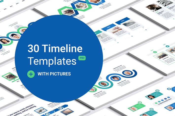 Timeline with images for PowerPoint
