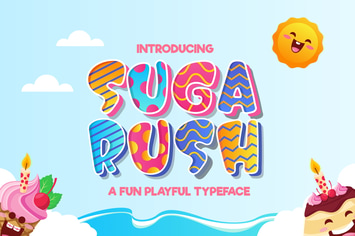 Suga Rush - Fun Playful Typeface