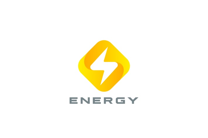 Logo Flash Energy Power Rhombus shape