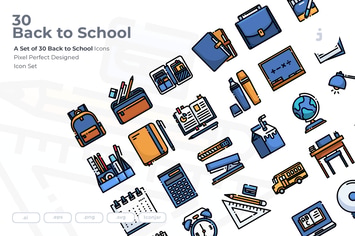 30 Back to School Icons