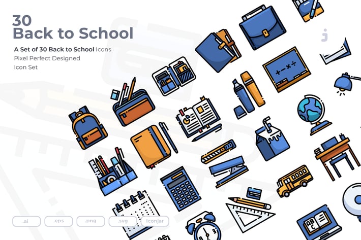 30 Back to School Icons