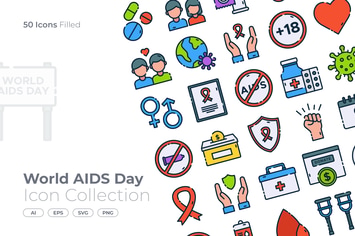 World AIDS Day Filled Icon