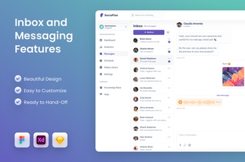 Inbox and Messaging Features UI Template