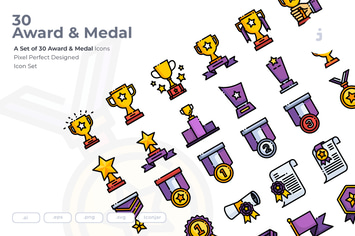 30 Award & Medal Icons