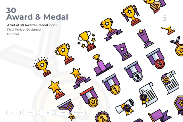30 Award & Medal Icons