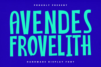 Avendes Frovelith Handmade Display Font