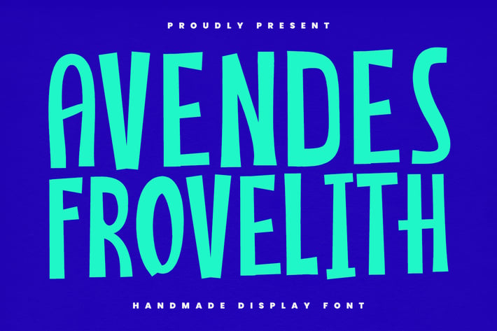 Avendes Frovelith Handmade Display Font