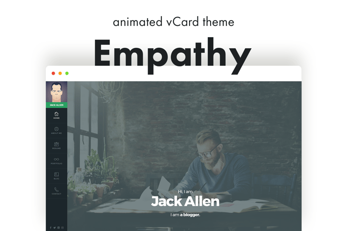 Empathy - Animated vCard WordPress Theme