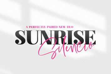 Sunrise Silencio Script Font Duo