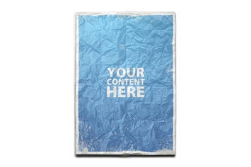 Grungy Crumpled Paper Mockup PSD Templates