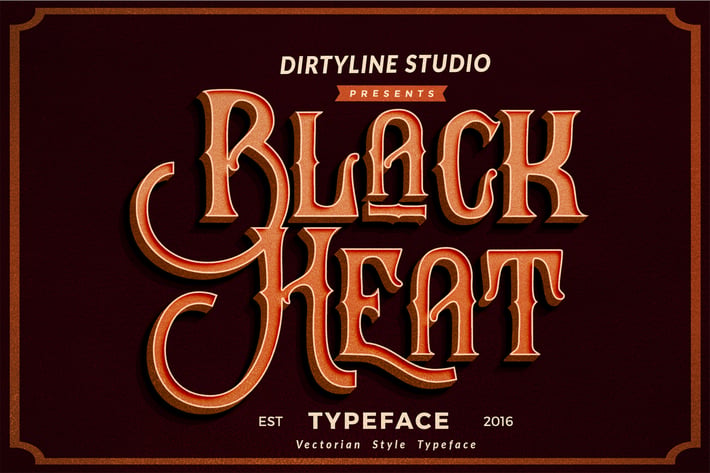 Black Heat - Decorative Font Logotype