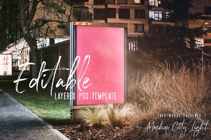 City Light Board Poster Mockup 04