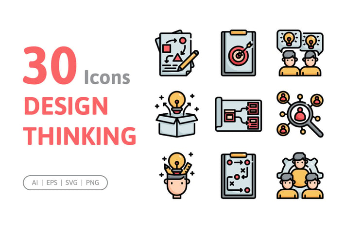 30 Design Thinking Icons