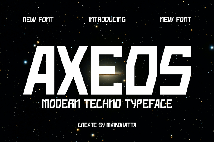 Axeos - Modern Techno Typeface